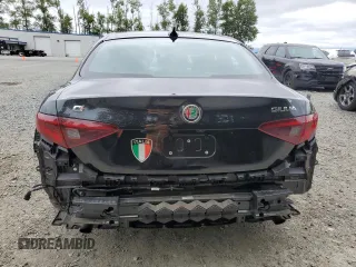 2023 Alfa Romeo Giulia Veloce with VIN ZARFANBN1P7669866, listed as a Copart auction lot 61231225 with 12,021 mi miles and Salvage title. Bid and sale history available at DreamBid. Image 6.