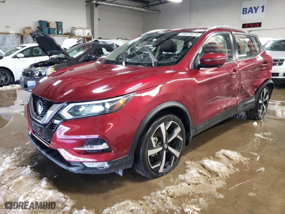 2021 Nissan Rogue Sport SL with VIN JN1BJ1CW4MW442040, listed as a Copart auction lot 49525615 with 21,705 mi miles and Salvage Title. Bid and sale history available at carsss.com. Image 1.
