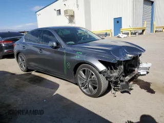 2015 Infiniti Q50 Premium with VIN JN1BV7AP0FM342695, listed as a Copart auction lot 50739825 with 96,921 mi miles and Salvage Title. Bid and sale history available at carsss.com. Image 4.