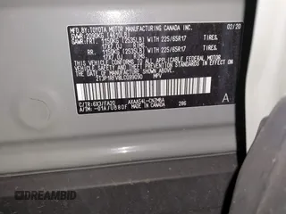 2020 Toyota RAV4 XLE with VIN 2T3P1RFV8LC099090, listed as a IAAI auction lot 41830989 with 99,024 mi miles. Bid and sale history available at carsss.com. Image 9.