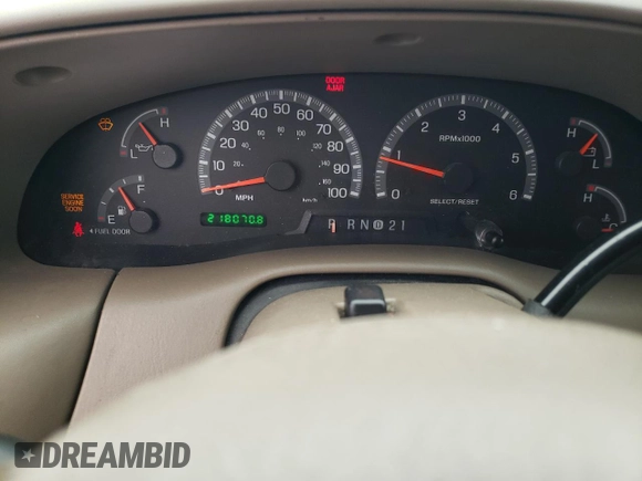 2001 Ford Expedition Eddie Bauer with VIN 1FMRU17L81LA85456, listed as a Copart auction lot 75678844 with 218,070 mi miles and Salvage title. Bid and sale history available at DreamBid. Image 9.