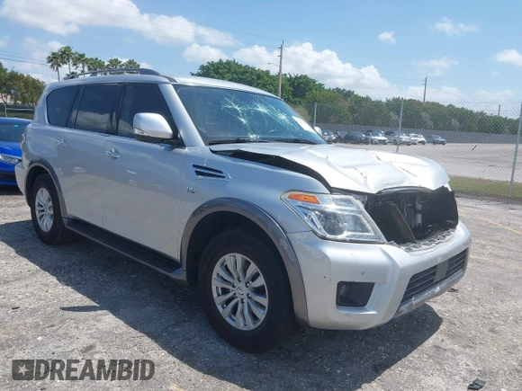 2019 Nissan Armada SL with VIN JN8AY2ND3K9085763, listed as a IAAI auction lot 41972072 with 109,555 mi miles. Bid and sale history available at carsss.com. Image 1.