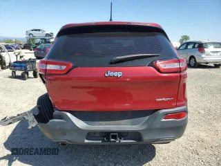 2017 Jeep Cherokee Sport with VIN 1C4PJLAB9HW503404, listed as a Copart auction lot 53154415 with 100,329 mi miles and Salvage title. Bid and sale history available at DreamBid. Image 6.