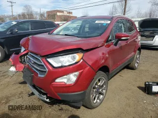 2021 Ford EcoSport Titanium z VIN MAJ6S3KL9MC395397, wystawiony jako Copart lot #49327885 z przebiegiem 46 786 mil mil oraz Szkody całkowita. Historia ofert i sprzedaży dostępna na DreamBid. Obrazek 1.