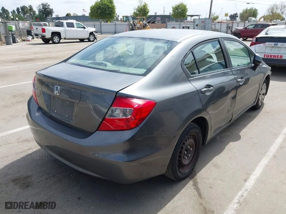 2012 Honda Civic Sdn LX with VIN 19XFB2F58CE370319, listed as a IAAI auction lot 42036096 with 153,562 mi miles. Bid and sale history available at carsss.com. Image 4.