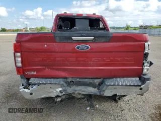 2022 Ford F-250 XL with VIN 1FT7W2B63NED86675, listed as a Copart auction lot 58701495 with 6,165 mi miles and Salvage title. Bid and sale history available at DreamBid. Image 6.