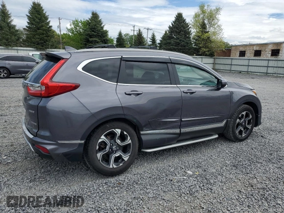 2018 Honda CR-V Touring with VIN 5J6RW2H96JL004858, listed as a Copart auction lot 56644945 with 27,642 mi miles and Salvage title. Bid and sale history available at DreamBid. Image 3.