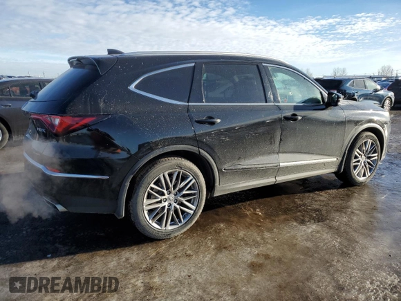 2022 Acura MDX w/Advance Package with VIN 5J8YE1H8XNL804771, listed as a Copart auction lot 88961925 with 51,966 mi miles and Clean Title. Bid and sale history available at carsss.com. Image 3.