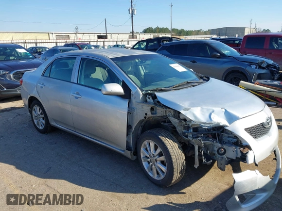 2009 Toyota Corolla with VIN JTDBL40E999021621, listed as a IAAI auction lot 41636462 with 123,650 mi miles. Bid and sale history available at carsss.com. Image 1.