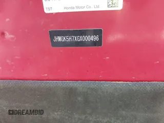 2016 Honda Fit EX z VIN JHMGK5H7XGX000496, wystawiony jako IAAI lot #42552607 z przebiegiem 44 835 mil mil oraz . Historia ofert i sprzedaży dostępna na DreamBid. Obrazek 9.