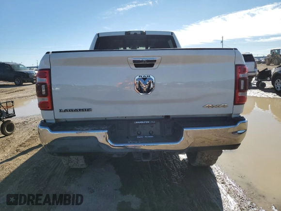 2022 Ram 2500 Laramie with VIN 3C6UR5FLXNG337467, listed as a Copart auction lot 87870895 with 87,838 mi miles and Salvage Title. Bid and sale history available at carsss.com. Image 6.