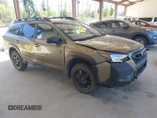 2025 Subaru Outback Wilderness с VIN 4S4BTGUDXS3180753, выставлен на аукционе IAAI как лот 42462343 с пробегом 6 505 миль миль и . История ставок и продаж доступна на DreamBid. Изображение 1.