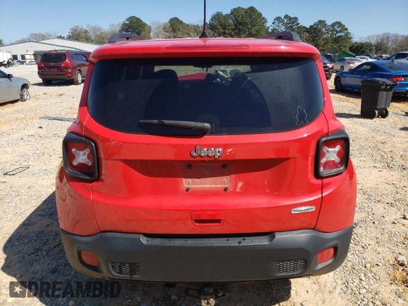 2018 Jeep Renegade Latitude with VIN ZACCJABB5JPG71223, listed as a Copart auction lot 48385545 with 165,353 mi miles and Non Repairable. Bid and sale history available at carsss.com. Image 6.