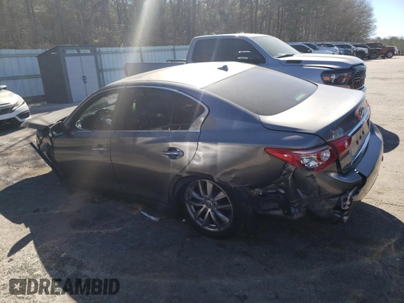 2015 Infiniti Q50 Premium with VIN JN1BV7AP8FM343934, listed as a Copart auction lot 46954845 with 168,593 mi miles and Salvage Title. Bid and sale history available at DreamBid. Image 2.