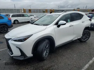 2025 Lexus NX with VIN JTJGKCEZ5S5033158, listed as a Copart auction lot 48940385 with 306 mi miles and Salvage Title. Bid and sale history available at carsss.com. Image 1.