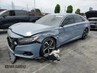 2021 Honda Accord Sport with VIN 1HGCV1F35MA106726, listed as a Copart auction lot 58601895 with 24,133 mi miles and Salvage title. Bid and sale history available at DreamBid. Image 1.