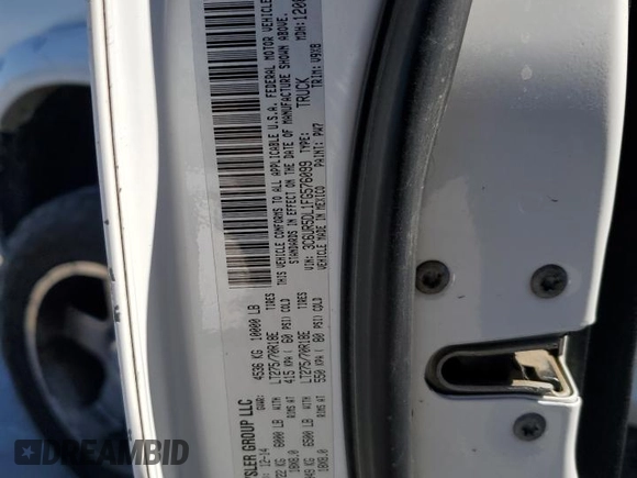 2015 Ram 2500 SLT with VIN 3C6UR5DL1FG576099, listed as a Copart auction lot 76096264 with 147,537 mi miles and Salvage Title. Bid and sale history available at carsss.com. Image 14.