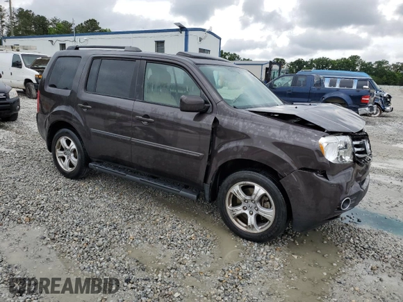 2013 Honda Pilot EX-L with VIN 5FNYF3H52DB015271, listed as a Copart auction lot 56126895 with 100,142 mi miles and Salvage title. Bid and sale history available at DreamBid. Image 4.