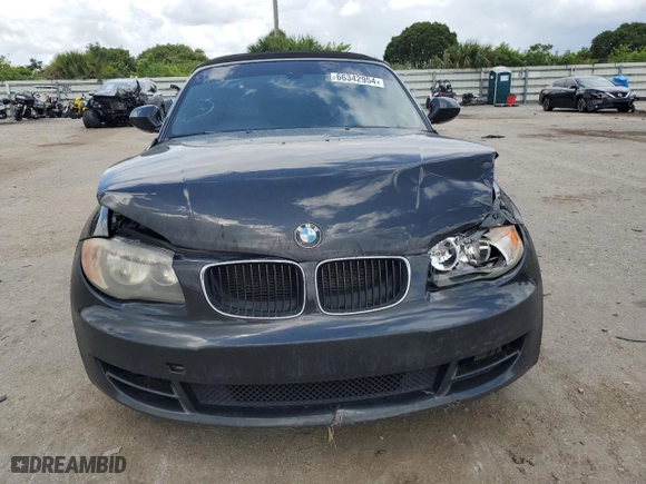 2011 BMW 1 Series 128i with VIN WBAUN1C5XBVH83530, listed as a Copart auction lot 66342954 with 263,641 mi miles and Salvage Title. Bid and sale history available at carsss.com. Image 5.
