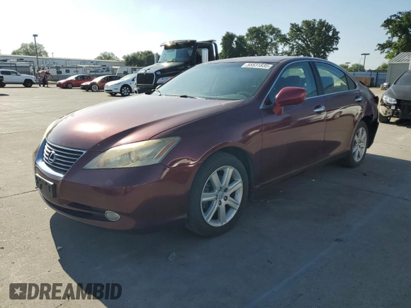 2008 Lexus ES with VIN JTHBJ46G482167400, listed as a Copart auction lot 55531835 with 252,260 mi miles and Clean Title. Bid and sale history available at carsss.com. Image 1.