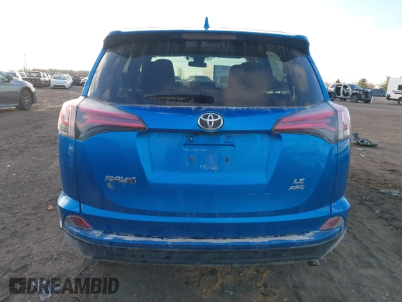 2018 Toyota RAV4 LE with VIN JTMBFREV4JJ717092, listed as a IAAI auction lot 41492235 with 127,643 mi miles. Bid and sale history available at carsss.com. Image 16.