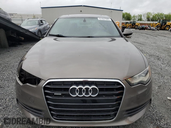 2013 Audi A6 Premium Plus with VIN WAUGGAFCXDN078258, listed as a Copart auction lot 51437285 with 122,345 mi miles and Salvage title. Bid and sale history available at DreamBid. Image 5.