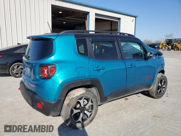 2022 Jeep Renegade Trailhawk with VIN ZACNJDC19NPN67837, listed as a Copart auction lot 48303205 with 16,855 mi miles and Salvage Title. Bid and sale history available at DreamBid. Image 3.