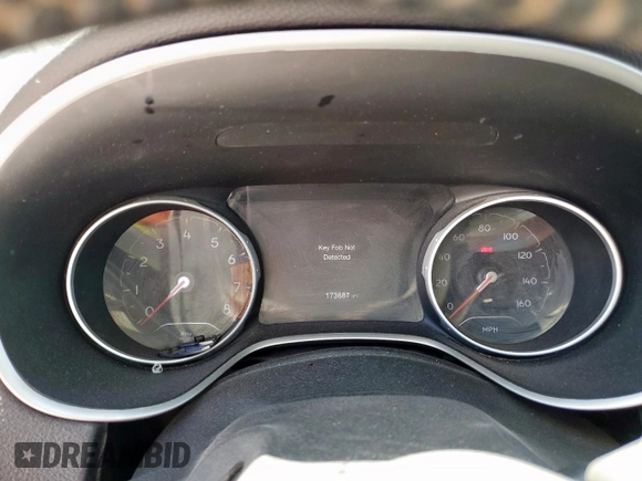 2018 Jeep Compass Limited with VIN 3C4NJDCB5JT332771, listed as a Copart auction lot 50347145 with 173,687 mi miles and Salvage Title. Bid and sale history available at DreamBid. Image 9.