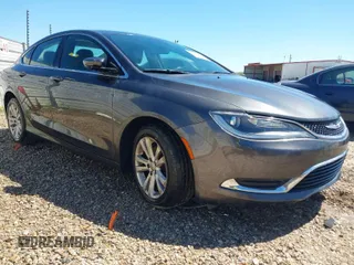 2015 Chrysler 200 Limited with VIN 1C3CCCAB4FN667823, listed as a IAAI auction lot 41814111 with 107,514 mi miles. Bid and sale history available at carsss.com. Image 1.
