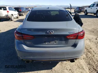 2022 Infiniti Q50 Red Sport 400 with VIN JN1FV7DR8NM390250, listed as a Copart auction lot 87685715 with 66,553 mi miles and Salvage title. Bid and sale history available at DreamBid. Image 6.