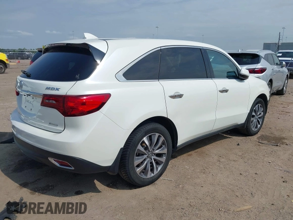 2016 Acura MDX Technology z VIN 5FRYD4H49GB016536, wystawiony jako IAAI lot #42320311 z przebiegiem 76 478 mil mil oraz . Historia ofert i sprzedaży dostępna na DreamBid. Obrazek 4.