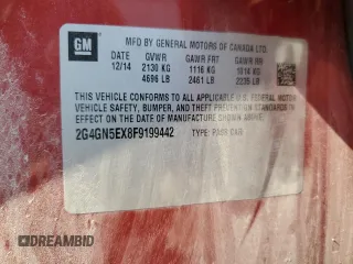 2015 Buick Regal Premium I z VIN 2G4GN5EX8F9199442, wystawiony jako Copart lot #59466915 z przebiegiem 121 495 mil mil oraz Szkoda całkowita • Salvage title. Historia ofert i sprzedaży dostępna na DreamBid. Obrazek 13.