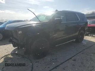2023 Chevrolet Tahoe LS z VIN 1GNSKMKD9PR107491, wystawiony jako Copart lot #51268465 z przebiegiem 52 053 mil mil oraz Szkoda całkowita • Salvage title. Historia ofert i sprzedaży dostępna na DreamBid. Obrazek 1.
