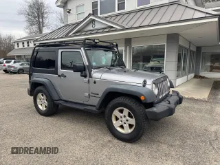 2013 Jeep Wrangler Sport with VIN 1C4AJWAG7DL605881, listed as a Copart auction lot 53525105 with 214,662 mi miles and Clean Title. Bid and sale history available at carsss.com. Image 1.