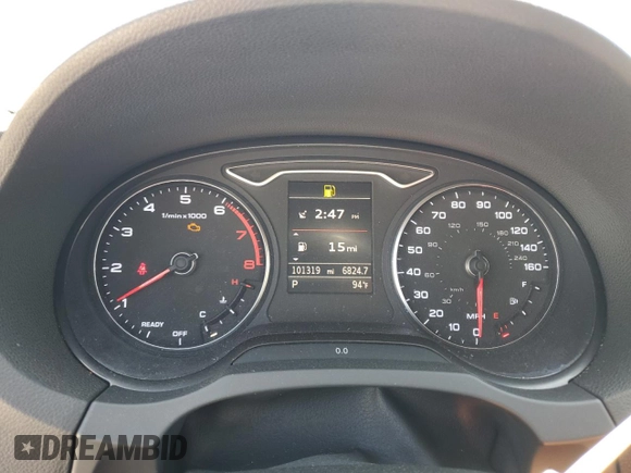 2016 Audi A3 2.0T Premium Plus with VIN WAUJ8GFF7G1024704, listed as a Copart auction lot 50604595 with 101,319 mi miles and Salvage Title. Bid and sale history available at carsss.com. Image 9.