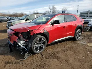 2024 Toyota bZ4X XLE with VIN JTMABACA3RA076814, listed as a Copart auction lot 47046235 with 18,457 mi miles and Salvage Title. Bid and sale history available at carsss.com. Image 1.