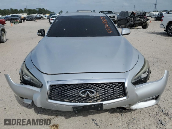 2015 Infiniti Q50 with VIN JN1BV7AP4FM356843, listed as a Copart auction lot 53702855 with 110,914 mi miles and Salvage title. Bid and sale history available at DreamBid. Image 5.