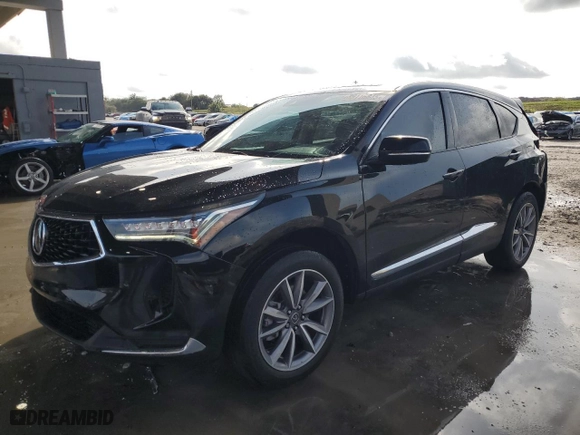 2022 Acura RDX w/Technology Package with VIN 5J8TC1H50NL005748, listed as a Copart auction lot 89116845 with 24,929 mi miles and Salvage Title. Bid and sale history available at carsss.com. Image 1.