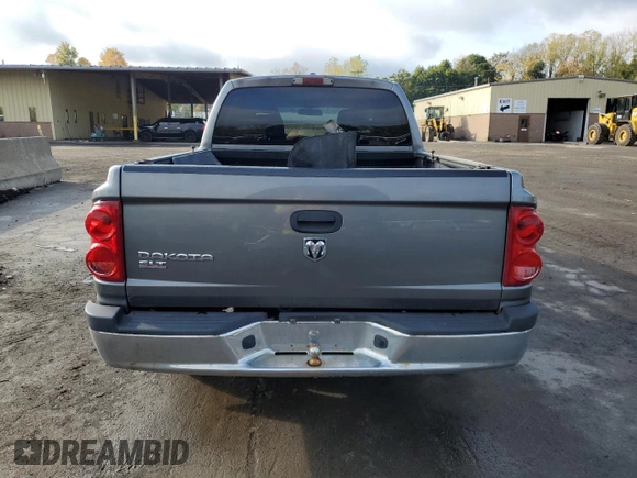 2007 Dodge Dakota SLT with VIN 1D7HW48K17S141548, listed as a Copart auction lot 74875484 with 166,785 mi miles and Salvage Title. Bid and sale history available at carsss.com. Image 6.