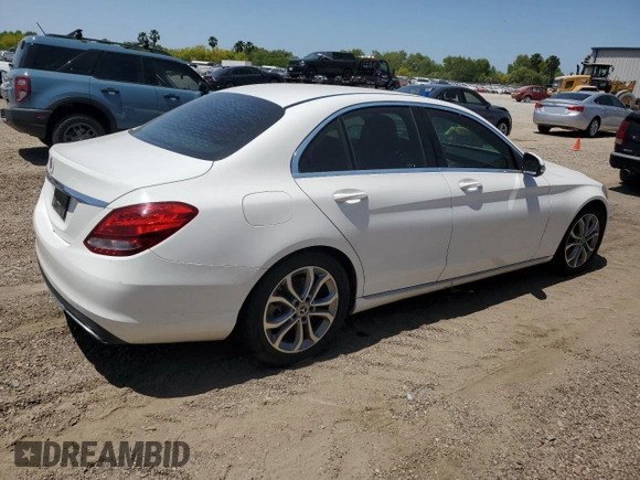2017 Mercedes-Benz C 300 with VIN 55SWF4JB7HU222188, listed as a Copart auction lot 52375415 with 81,437 mi miles and Salvage title. Bid and sale history available at DreamBid. Image 3.