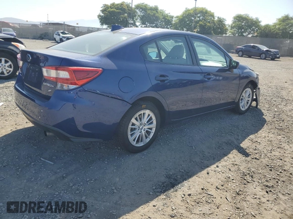 2018 Subaru Impreza Premium with VIN 4S3GKAD69J3608886, listed as a Copart auction lot 59051215 with 43,326 mi miles and Salvage title. Bid and sale history available at DreamBid. Image 3.