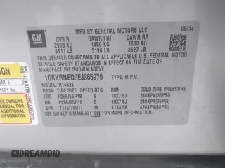 2014 GMC Acadia SLE with VIN 1GKKRNED9EJ365970, listed as a IAAI auction lot 41933354 with 172,232 mi miles and . Bid and sale history available at carsss.com. Image 9.