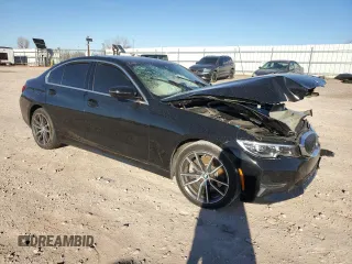2019 BMW 3 Series 330i with VIN 3MW5R1J55K8B03545, listed as a Copart auction lot 47747775 with 0 mi miles and Salvage Title. Bid and sale history available at carsss.com. Image 4.