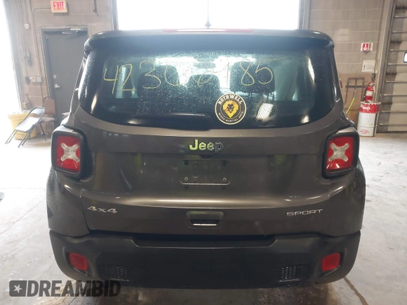 2019 Jeep Renegade Upland with VIN ZACNJBAB1KPJ91940, listed as a IAAI auction lot 42366985 with Not provided miles and . Bid and sale history available at DreamBid. Image 16.