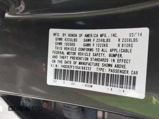 2014 Honda Accord Sedan LX with VIN 1HGCR2F31EA186232, listed as a IAAI auction lot 42068981 with 146,699 mi miles. Bid and sale history available at carsss.com. Image 9.