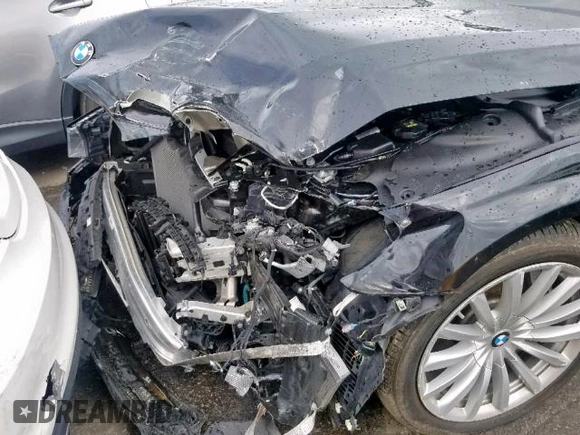 2018 BMW 7 Series 750i with VIN WBA7F0C56JGM22669, listed as a Copart auction lot 53783600 with 0 mi miles. Bid and sale history available at carsss.com. Image 9.