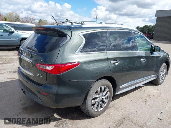 2013 Infiniti JX35 z VIN 5N1AL0MM0DC302090, wystawiony jako IAAI lot #41945285 z przebiegiem 198 767 mil mil oraz . Historia ofert i sprzedaży dostępna na DreamBid. Obrazek 4.