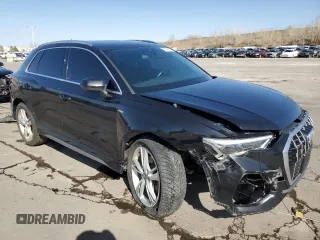 2020 Audi Q3 S line Premium Plus with VIN WA1EECF36L1040120, listed as a Copart auction lot 52399825 with 86,757 mi miles and Salvage title. Bid and sale history available at DreamBid. Image 4.