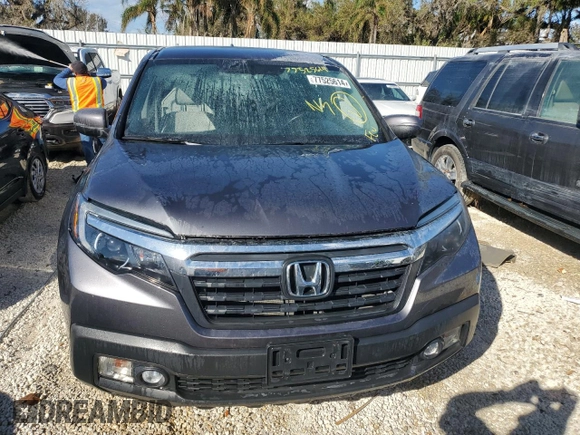2018 Honda Ridgeline RTL with VIN 5FPYK3F54JB015872, listed as a Copart auction lot 77525614 with Not provided miles and Salvage title. Bid and sale history available at DreamBid. Image 5.