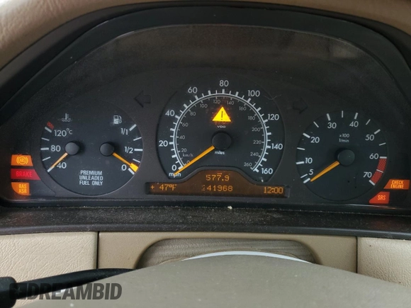 1998 Mercedes-Benz E-Class with VIN WDBJF65F0WA666795, listed as a Copart auction lot 44845875 with 241,968 mi miles and Clean Title. Bid and sale history available at carsss.com. Image 9.